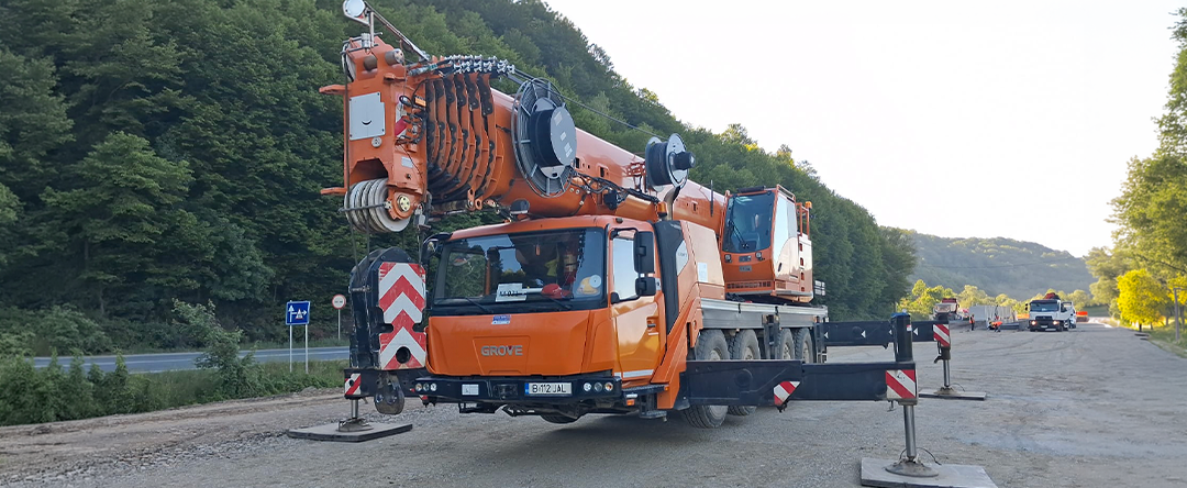 Automacara pe șasiu la lucrări de infrastructură